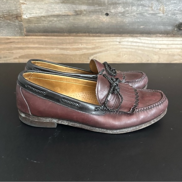 Allen Edmonds Woodstock Burgundy Black Slip-On Loafers Dress Shoes Mens Sz 11.5D - Picture 4 of 10